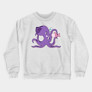 Octopus with Fish Crewneck Sweatshirt